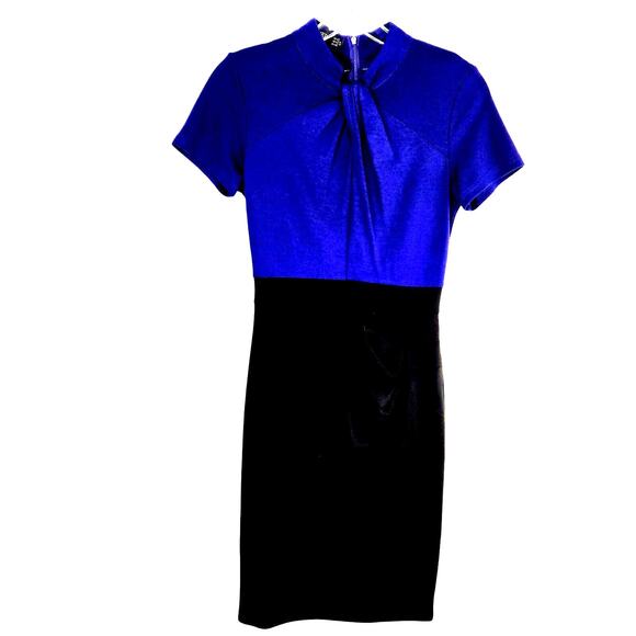 Homeyee Women's Dress 4 Size  Blue Black Misses Small S - Picture 2 of 6